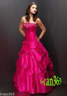   taffeta Bridesmaid Dress Formal Ball Gown Size 6 8 10 12 14 16  