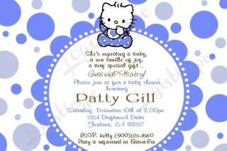  Kitty Baby Shower Invitation U Print / Printed   6 Different Designs
