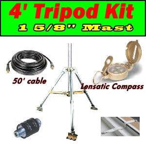 Portable RV Satellite Tripod Kit, Cable Dish Network  