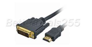 HDMI Male M/M Cable For HDTV DVD TV To 24+1 DVI D Male  