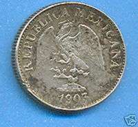 Mexico 10 Centavos Year 1903(Mo M),Silver,Only 581.000  