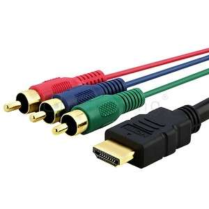   to 3 RCA RCA Video Audio Component Convert Cable M/M For HDTV  