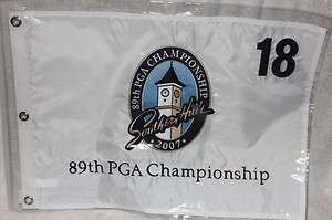   PGA Championship Embroidered Flag Southern Hills Tiger Woods Wins NEW