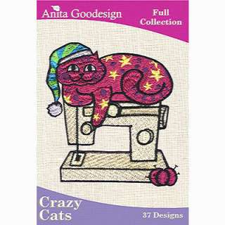 Anita Goodesign Embroidery Machine Designs CRAZY CATS  
