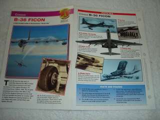 CONVAIR B 36 FICON Airplane Photo Spec Booklet Brochure  