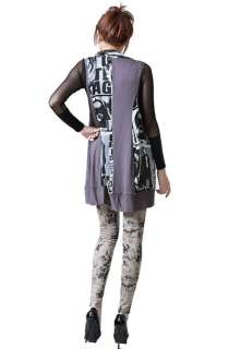 Fashion style Chiffon cotton womens Vest long shirt V1  