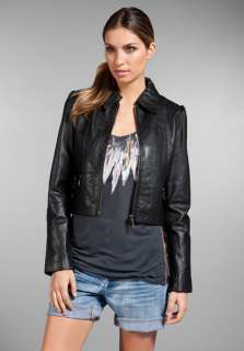 WINTER KATE Harlow Leather Jacket in Jet  