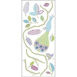Snap Multi Colored Urban Peacock Wall Applique WC1286293 at The Home 