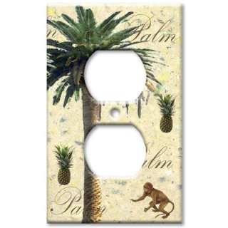 Art Plates Palm Tree   Oversize Outlet Cover OVO 28 