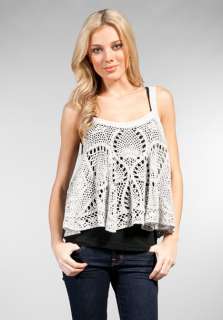FREE PEOPLE Carefree Crochet Tank in Off White  