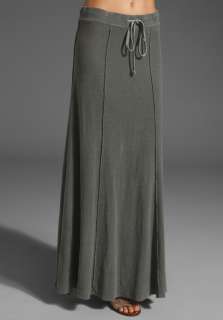 JAMES PERSE Paneled Flared Maxi Skirt in Jungle  