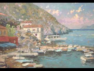 Thomas Kinkade ISLAND AFTERNOON GREECE 12X16 Canvas  