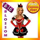E17 Red Queen of Hearts Alice In Wonderland Fancy Dress Halloween 