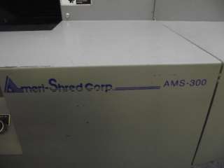 AMERI SHRED AMS 300 16 THROAT 1/4 COMMERCIAL PAPER SHREADER 460V 3HP 