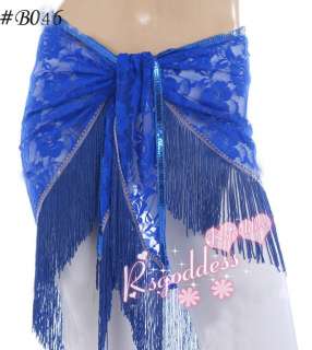 New belly dance Lace hip scarf Triangle Shawl 8 colours  