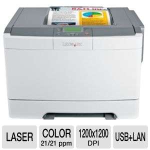 Lexmark C543dn Color Laser Printer   1200 x 1200 dpi, 21 ppm Color, 21 