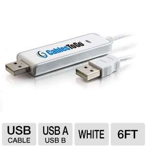 Cables to Go 39987 USB Driverless Transfer Cable   6ft, USB 2.0, White 