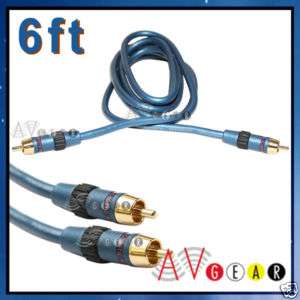 NEW 6ft Digital Coaxial Subwoofer Audio Cable S/PDIF  