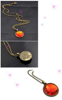 fashion Copper Ruby With Hint Pendant Retro Necklace SX00110  