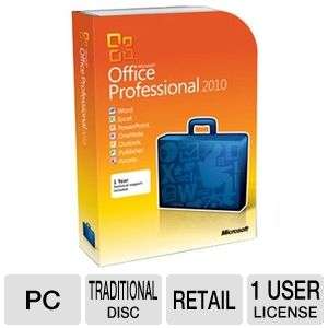 Microsoft Office Professional 2010 Suite   Traditional Disc at 