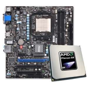 MSI 785GTM E45 Motherboard & AMD Phenom II X4 940 Black Edition OEM 