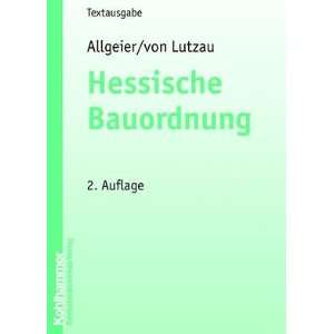   Bauordnung  Erich Allgeier, Jutta von Lutzau Bücher