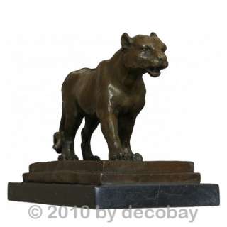 Bronze Skulptur Replikat mit laufendem Jaguar, einer imposanten 