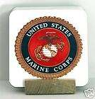 us marine corps emblem coaster set of 4 with holder