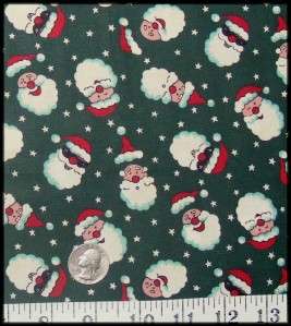 OOP Whimsical Christmas Santa Claus Fabric Material  