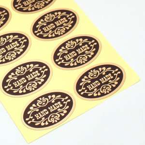 HAND MADE   Gift Seals Sealed Set 3 Sheets 84 Stickers  