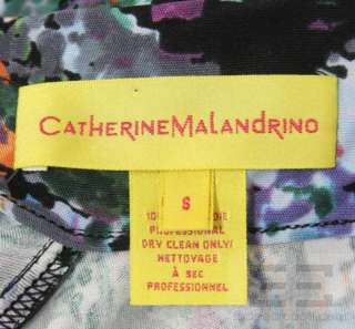 Catherine Malandrino Multi Color Floral Gathered Front Dress Size 