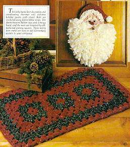 Christmas Rug and santa crochet patterns, incl magazine  