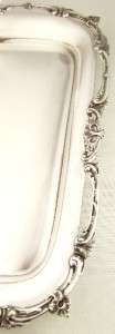 ANTIQUE HALLMARKED STERLING SILVER 13 x 9 1/2 SALVER/TRAY 1905   518 