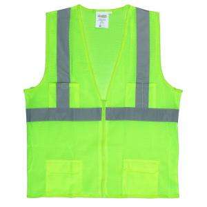 Cordova Hi Vis Lime Green Reflective Safety Vest Class 2 Size 2XL 