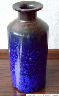 WENDELIN STAHL signierte Kristallglasur Vase 60´s  