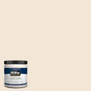 BEHR Premium Plus 8 oz. Cottage White Interior/Exterior Paint Tester 