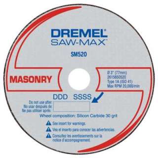 Dremel 3 In. Carbon Masonry Cutoff Wheel SM520C  