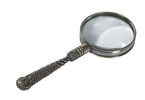AUTHENTIC MODELS Bronze Rococo Magnifier Magnifying Glass  