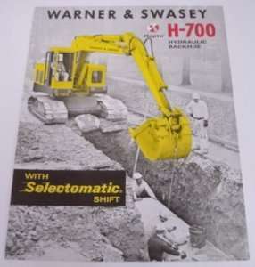 Warner & Swasey 1968 Hopto H700 Backhoe Sales Brochure  