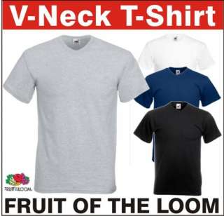 FRUIT OF THE LOOM V Neck T Shirt V Ausschnitt S XXL  