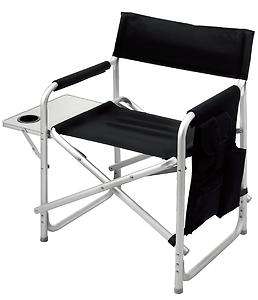 Folding Camping Director Chair w/Side Table 1603Black  