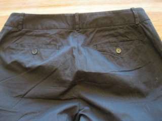   LOFT Black Stretch Cotton Slacks Pants Wide Leg Size 10 (G1)  