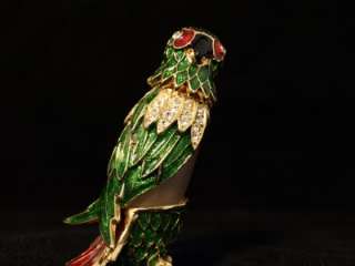   Jeweled Parrot Perfume Fragrance Bottle, Enamel Paint, BEAUTIFUL NR