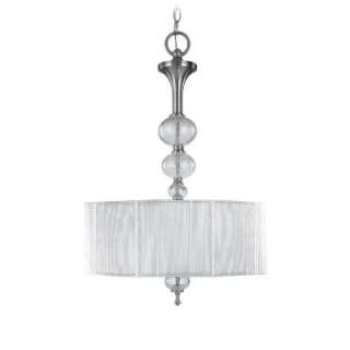 World Imports Bayonne Collection 3 Light Hanging Brushed Nickel 
