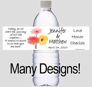 WEDDING WATER BOTTLE LABELS decorations and favors 35  