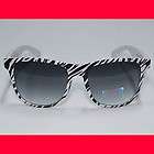NEW Wave 60s 80s Emo Punk Nerd Zebra Print Sunglasses