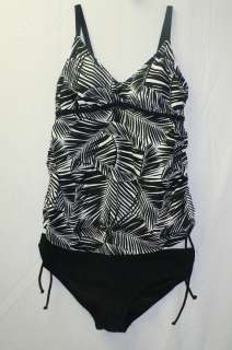Liz Lange Maternity Target Swimsuit Black Fern Print NWTs  