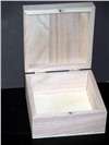 Plain Wooden Square Trinket Craft Box 11cm (wb42)  