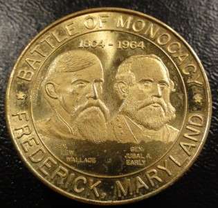 Frederick Maryland Medal 1964 Monocacy Battle Civil War Centennial 