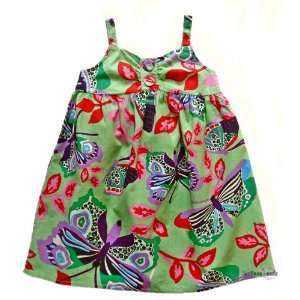 Emoi Mädchen Kleid mit Schmetterlingsmotiv/Sommerkleid,hellgrün 